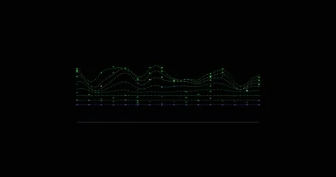 Particle graph lines, HUD lines in motion. High tech futuristic graphics. FHD Video stock 172220181