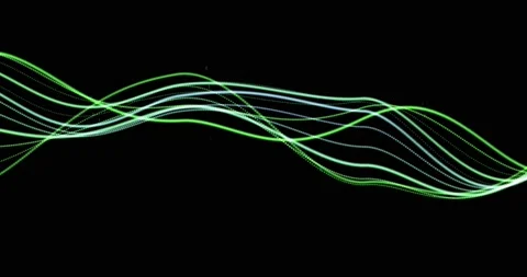 Particle graph lines, HUD lines in motion. High tech futuristic graphics. FHD Stock Footage 172220397