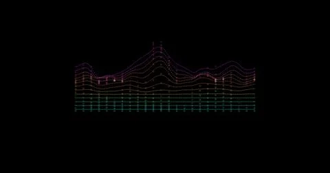 Particle graph lines, HUD lines in motion. High tech futuristic graphics. FHD Stock Illustration