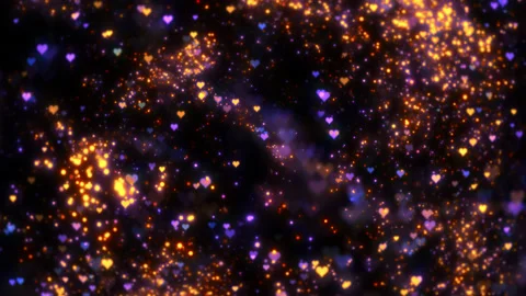 Particle Heart Down 02 Loop HD Stock Footage 312510548