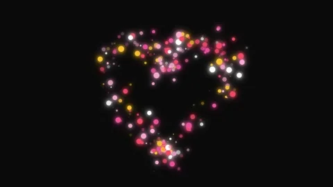 Particle Heart Loop Animation for Romantic Valentines Day Backgrounds 스톡 동영상 335941260