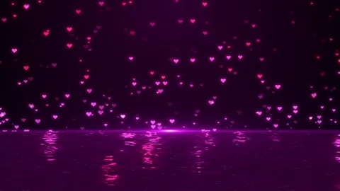 Particle heart-shaped stage background Stockbeeldmateriaal 319414047