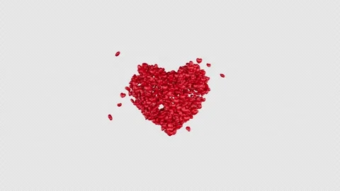 Particle Heart Transition Stock Footage 265750365