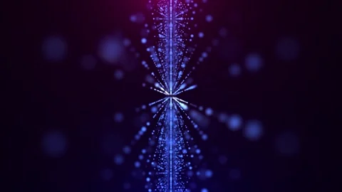 Particle laser, smooth line of light dots, light show Stock Footage 269347934