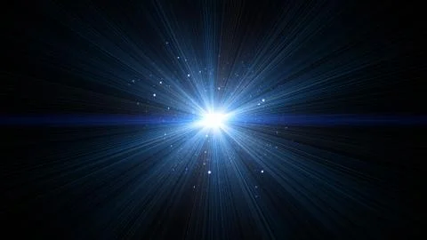 Particle light explosion in space 스톡 일러스트
