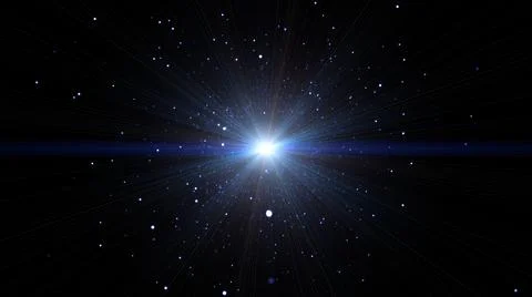 Particle light explosion in space Illustrazione stock