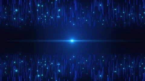 Particle lines three-dimensional space technology background Video stock 295402857
