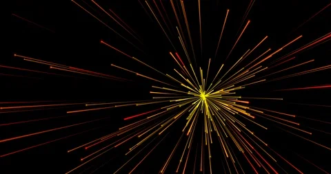 Particle Lines Yellow Stock Footage 107760625