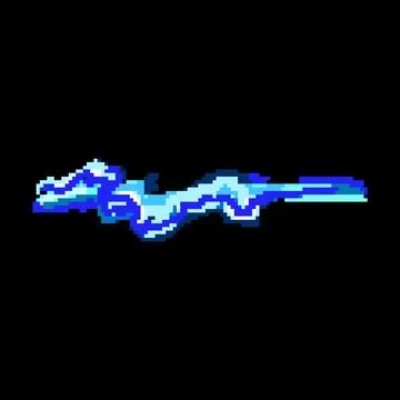 Particle magic energy pixel art vector illustration Stock Illustration