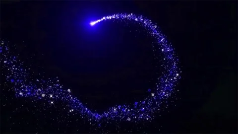 Particle magic tail sparkling glitter star dust trail loop Animation video .. 動画素材 294684340