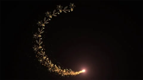 Particle magic tail sparkling glitter star dust trail loop Animation video .. 動画素材 294686183