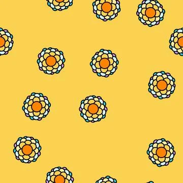 Particle molecular structure vector seamless pattern Stock Illustration