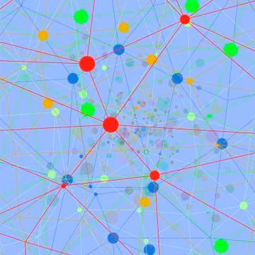 Particle, Molecule Structure. Chemical Compound Illustrazione stock