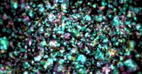 Particle movement on black background Stock Footage 231166725