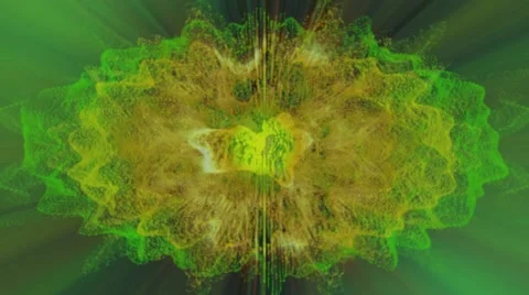 Particle Nebula Abstract Background - Green Colors 動画素材 42379606