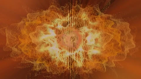 Particle Nebula Abstract Background - Orange Colors 動画素材 42379661