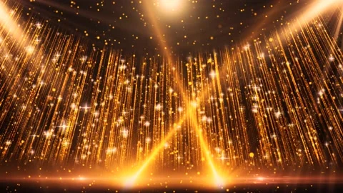 Particle neon light spot flashing award party stage background Stock Footage