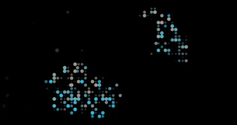 Particle Network Animation Builds Antigua and Barbuda Map Video stock 319545941