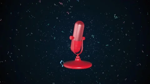 Particle Obkect Microphone 01 Stock Footage 158531909