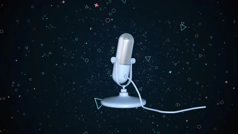 Particle Obkect Microphone 03 Video stock 158559033