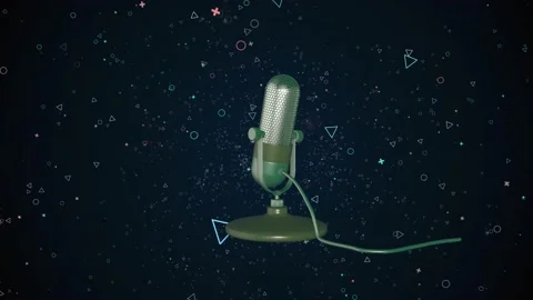 Particle Obkect Microphone 04 Stock-Footage 159148879