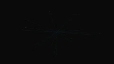 Particle physics collision event visualization in a dark background Stock Footage 339615045
