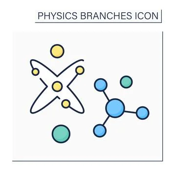 Particle physics color icon Stock Illustration