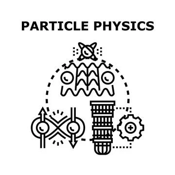 Particle physics research exploring quantum mechanics principles Stock Illustration