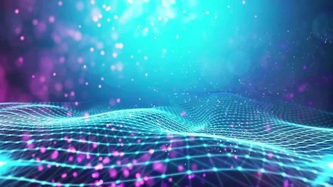 Particle plexus technology background. Digital data Stock Footage 84149225