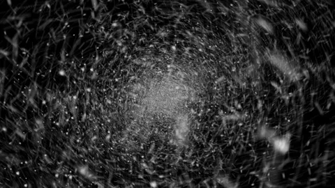 Particle Quantum Mechanics Overlay with White High Speed Vortical Chaos Stock Footage 336771988