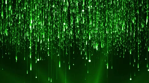 Particle rain green Video stock 200928211