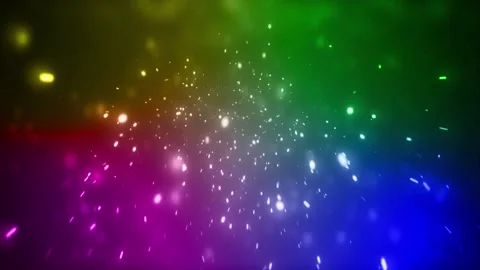 Particle rainbow spark loop animation Stock Footage 146050975
