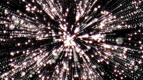 Particle Random Small Sphere Dot Center splatter Tunnel Flowing Motion Stock Footage 101531765