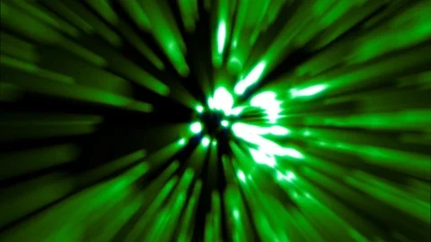 Particle rays lights green spots Stock Footage 91022354