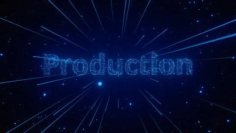 Particle Representation of Production With Glowing Effects in a Dark Background イラスト素材