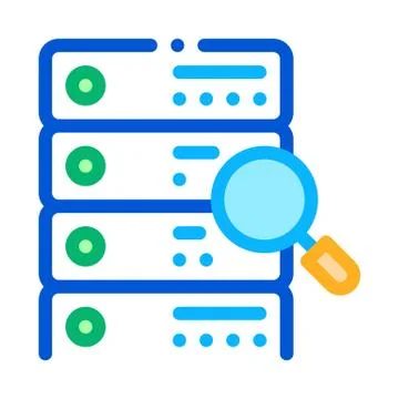 Particle research algorithm icon vector outline illustration Stock Illustration