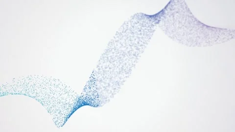 Particle ribbon stream flowing seamless loop motion background Stock Footage 343628110