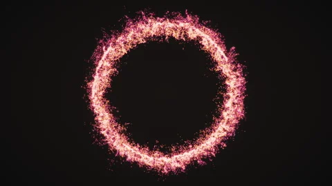 Particle Ring Glowing Energy Circle Stock Footage 340662905