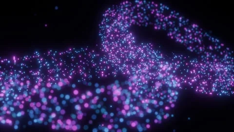 Particle Ring Motion Background, Blue Purple Particle Background Video Stock Footage 232386198