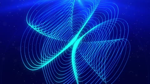 Particle Rings Science Background 스톡 동영상 194031047