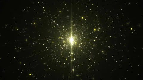 Particle space of motion Stock Footage 95667026