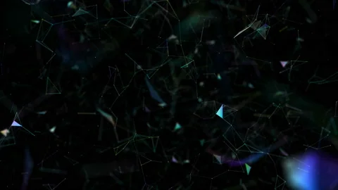 Particle space scanning. Seamless loop. Stock Footage 111233124