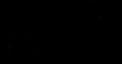 Particle sparks from a large fire floating in the air on black 스톡 동영상 122075871