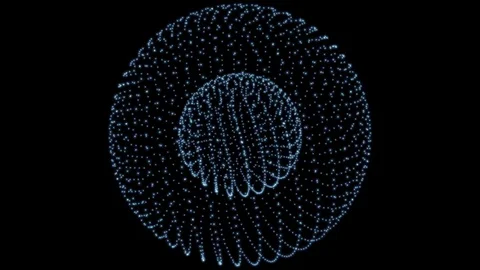 Particle sphere Full HD Stock Footage 78412431