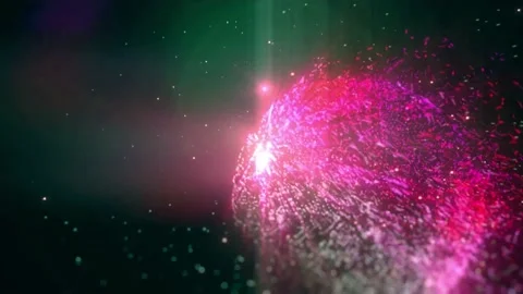 Particle Sphere Space Online Changes Content Source Laser Psychedelic Animated Stock Footage 146237169