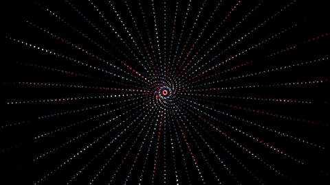 Particle spiral drawing Stock Footage 342582034