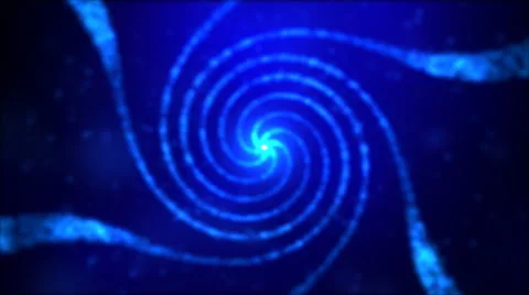 Particle Spiral Swirl - Loop Blue Stock Footage 49786205