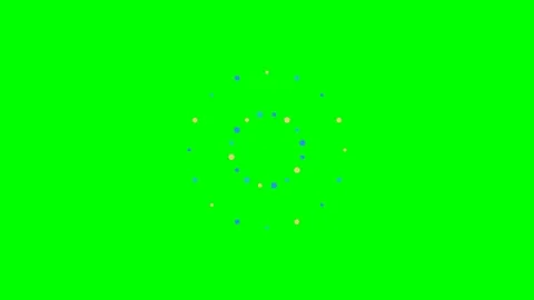 Particle Swarm Gathering Into Sphere Formation on Green Screen Stock Footage 340829817