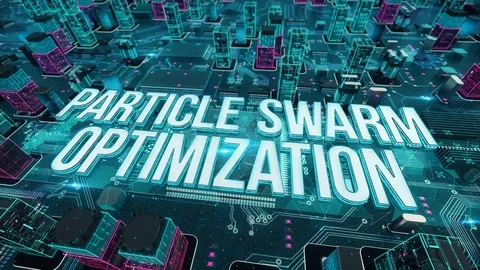 Particle Swarm Optimization digital technology hi-tech concept Stock Footage 110293600