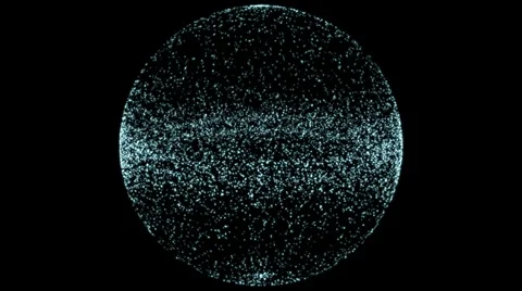 Particle System with Spherical Field Video stock 32419864
